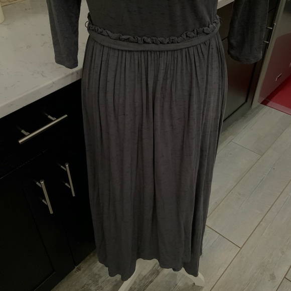 Matilda Jane Size Small Go West Maxi Dress 
Gray 3/4 Sleeve Knit New Without Tag - Picture 8 of 16